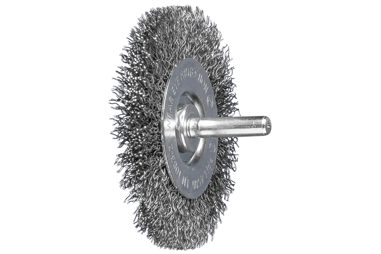 Picture of Pferd Mounted Crimped Wire Wheel Brush Psf 2" Dia. .012 Carbon Steel 1/4" Shank
